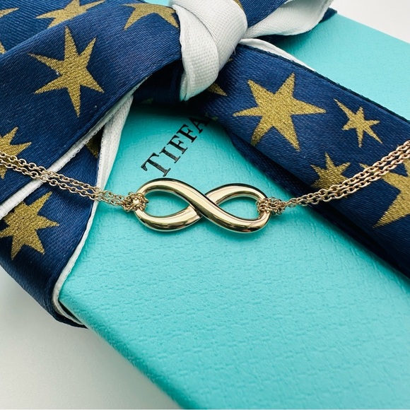 RARE Tiffany & Co. Rubedo Gold Mix Infinity Bracelet 6” with Packaging - Picture 4 of 12